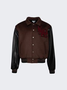 Men | Rhude | Duck Varsity Jacket Brown
