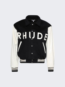 Men | Rhude | Collegiate Jacket | Black & Cream