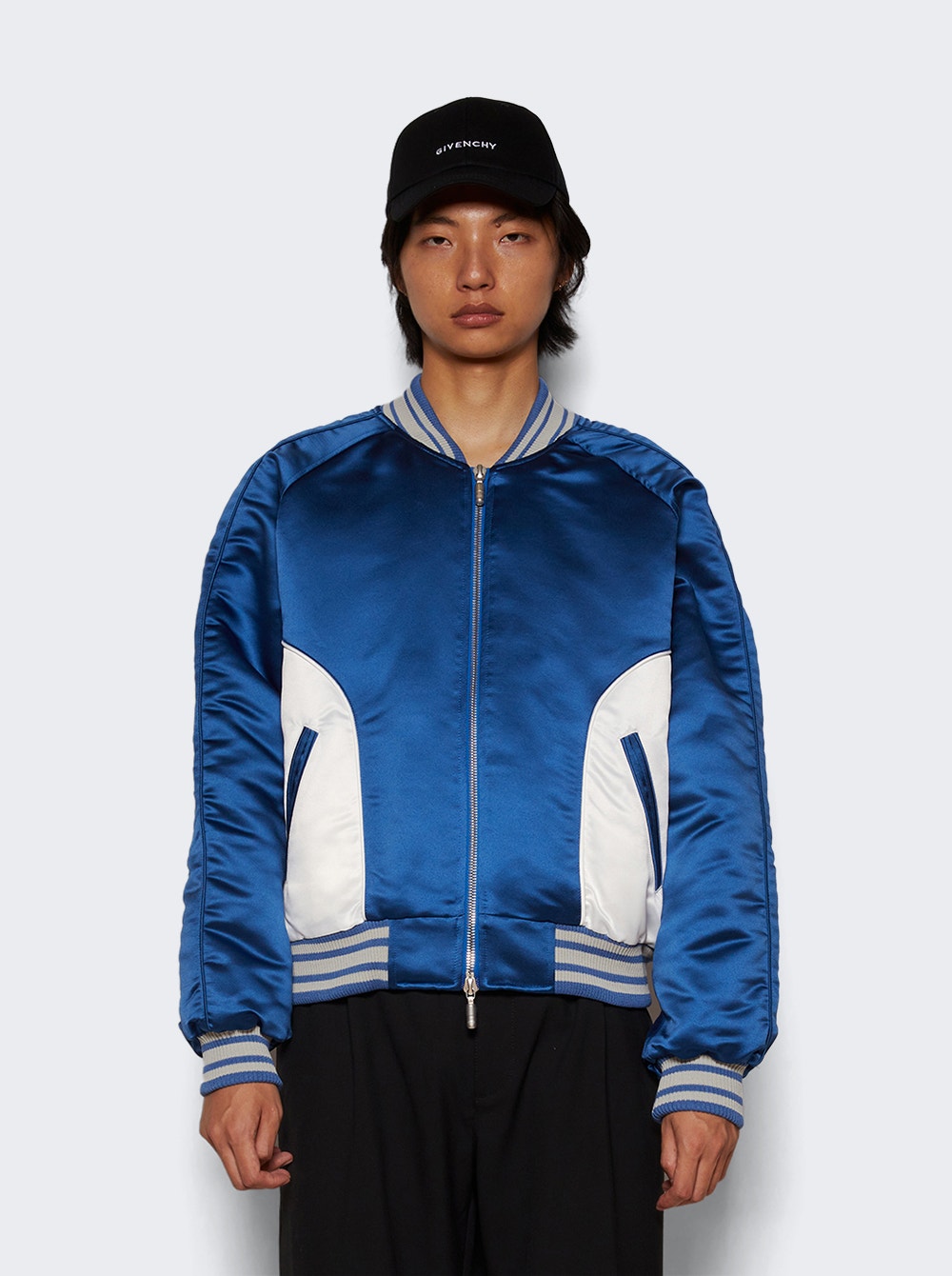 Men | Rhude | Chamonix Ski Souvenir Bomber Jacker And White | Blue