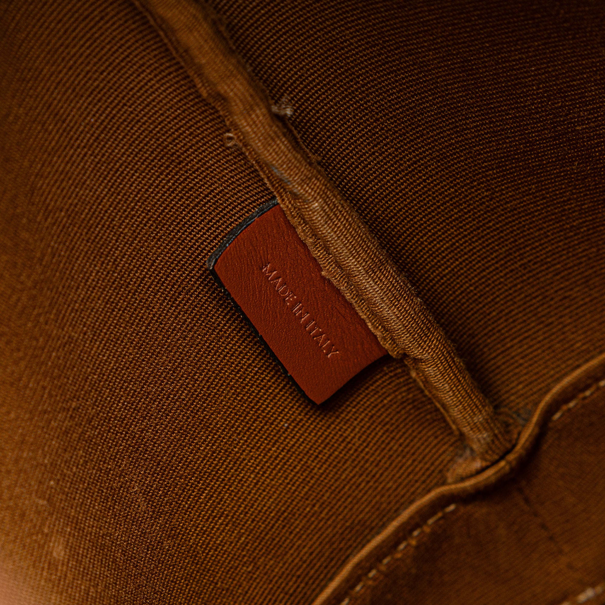 Celine | Pre-Owned Small Triomphe Coated Canvas Bucket Bag | Brown/Dark Brown