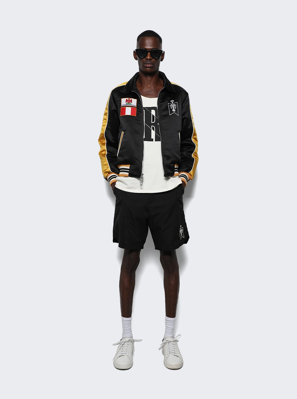 Men | Rhude | Le Soleil Bomber | Black & Mustard