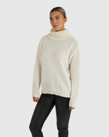 Women | Right Here Waiting Open Back Knit | Cream