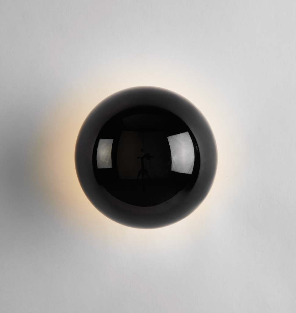 Eclipse Fixed Sconce | 5in Round | Black
