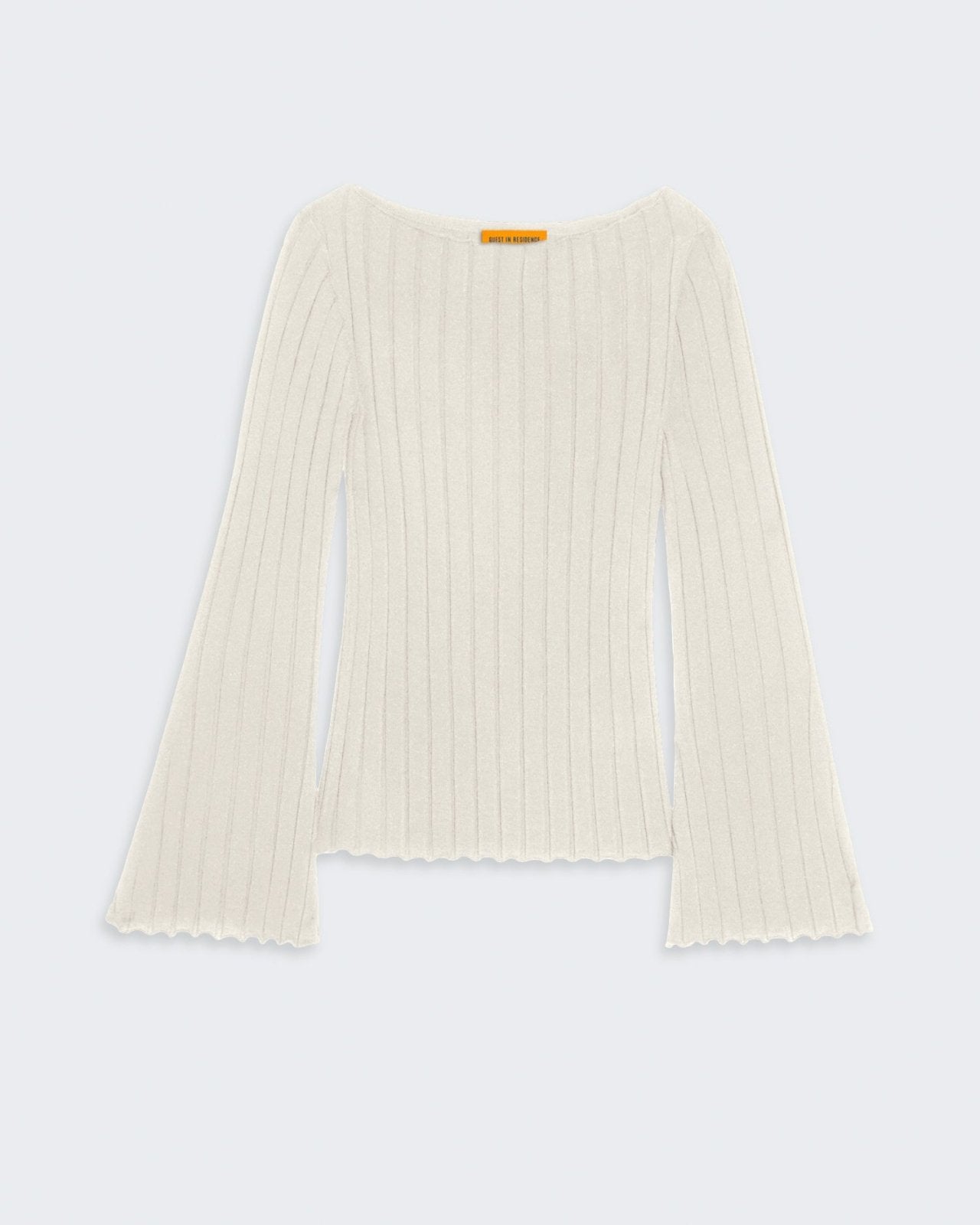 Womens | Rib Flare Top | Cream