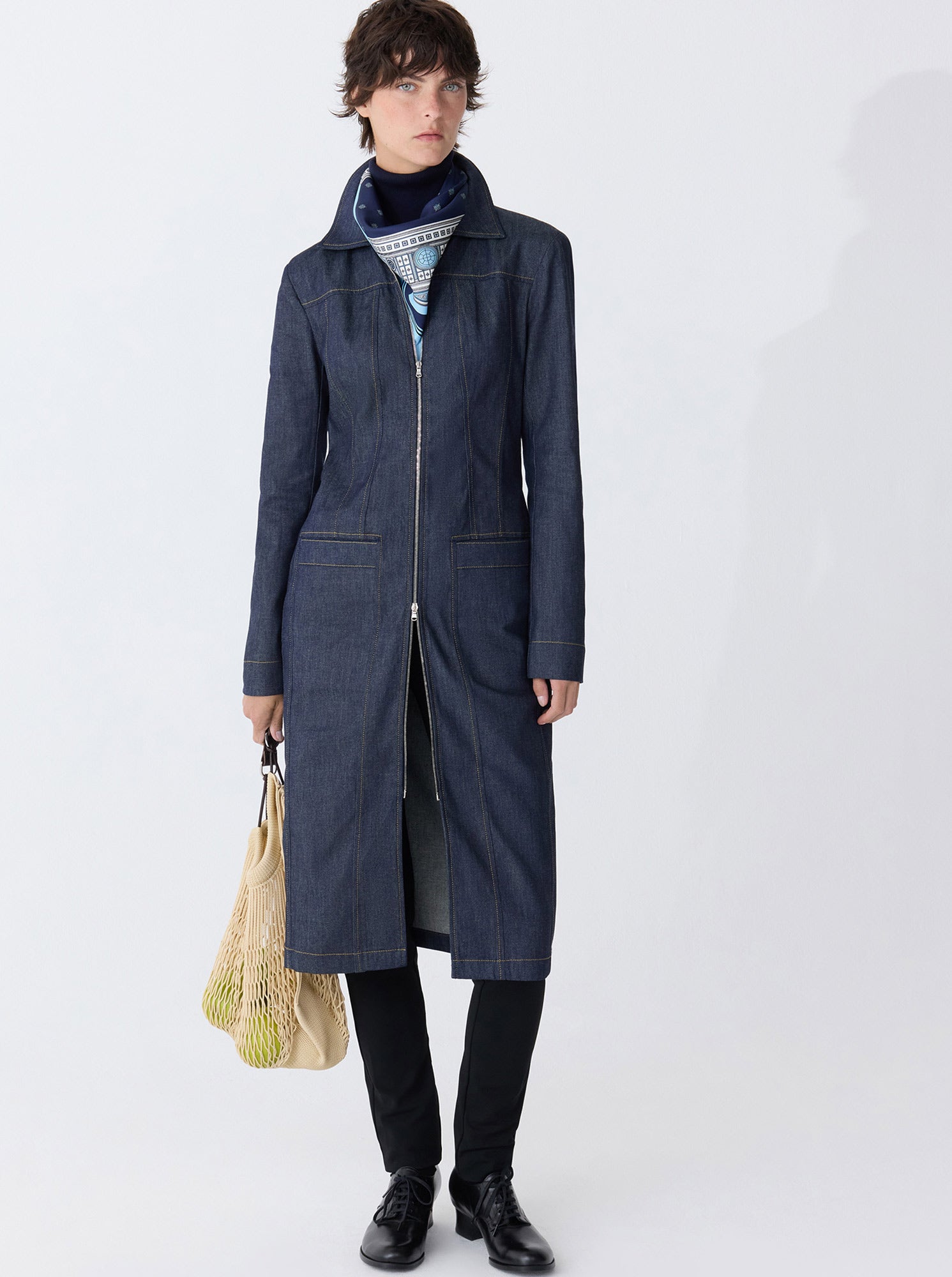 RIIA Long Jean Jacket | Indigo