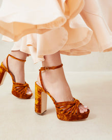 Rivka Knot Platform Sandal | Ochre