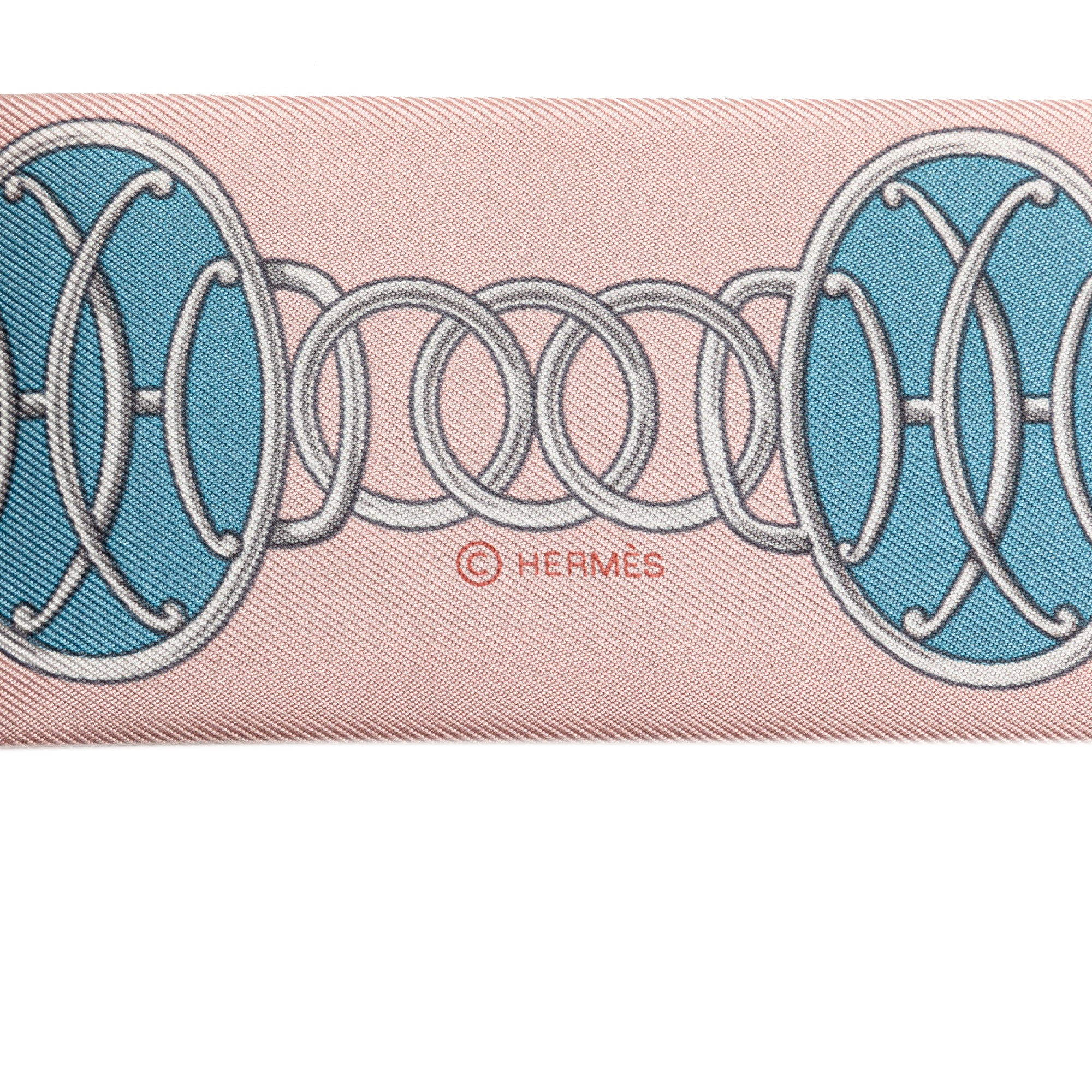 Hermès | Pre-Owned Lift Profile Silk Twilly Scarf | Pink