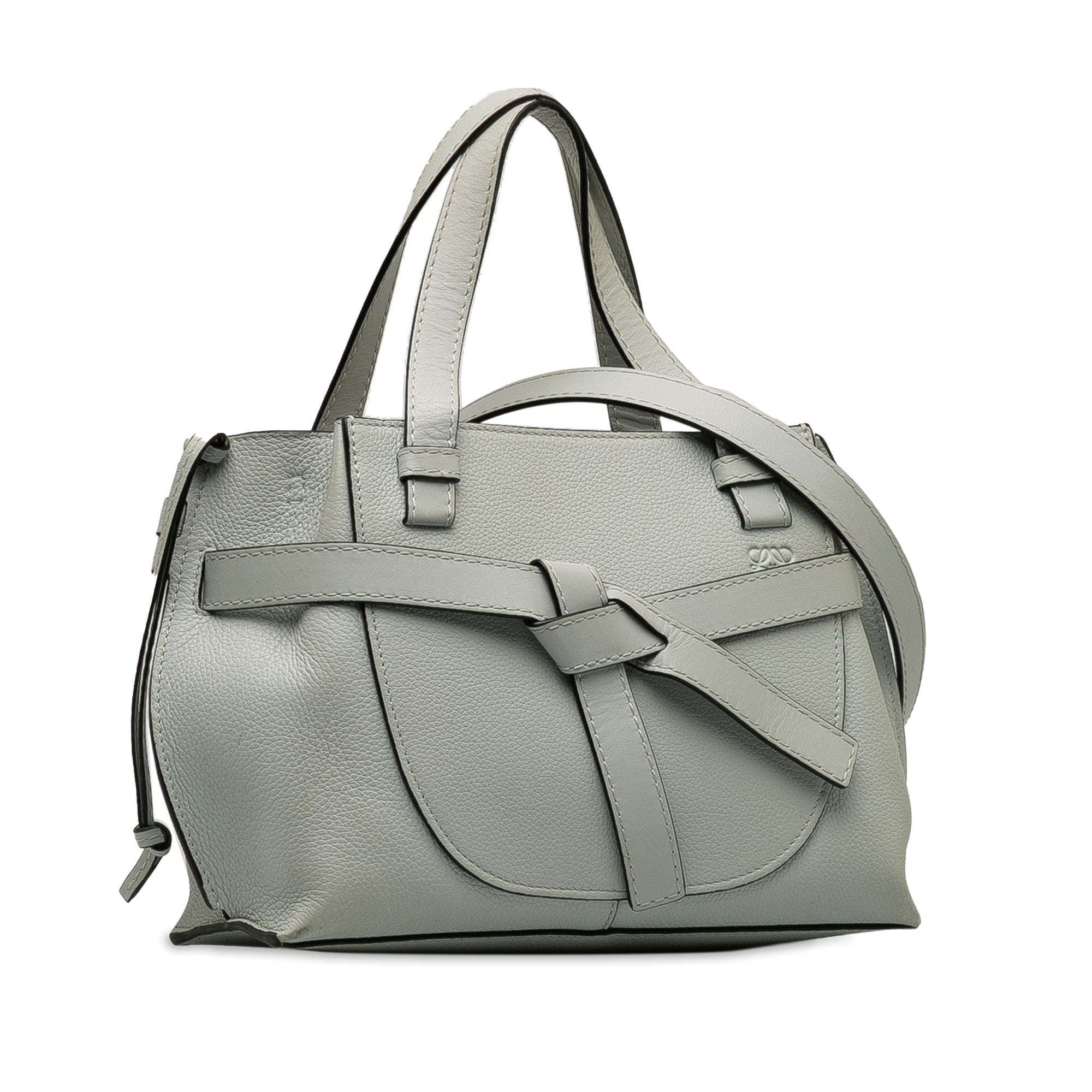 Loewe | Pre-Owned Mini Gate Top Handle Satchel | Gray/Light Gray