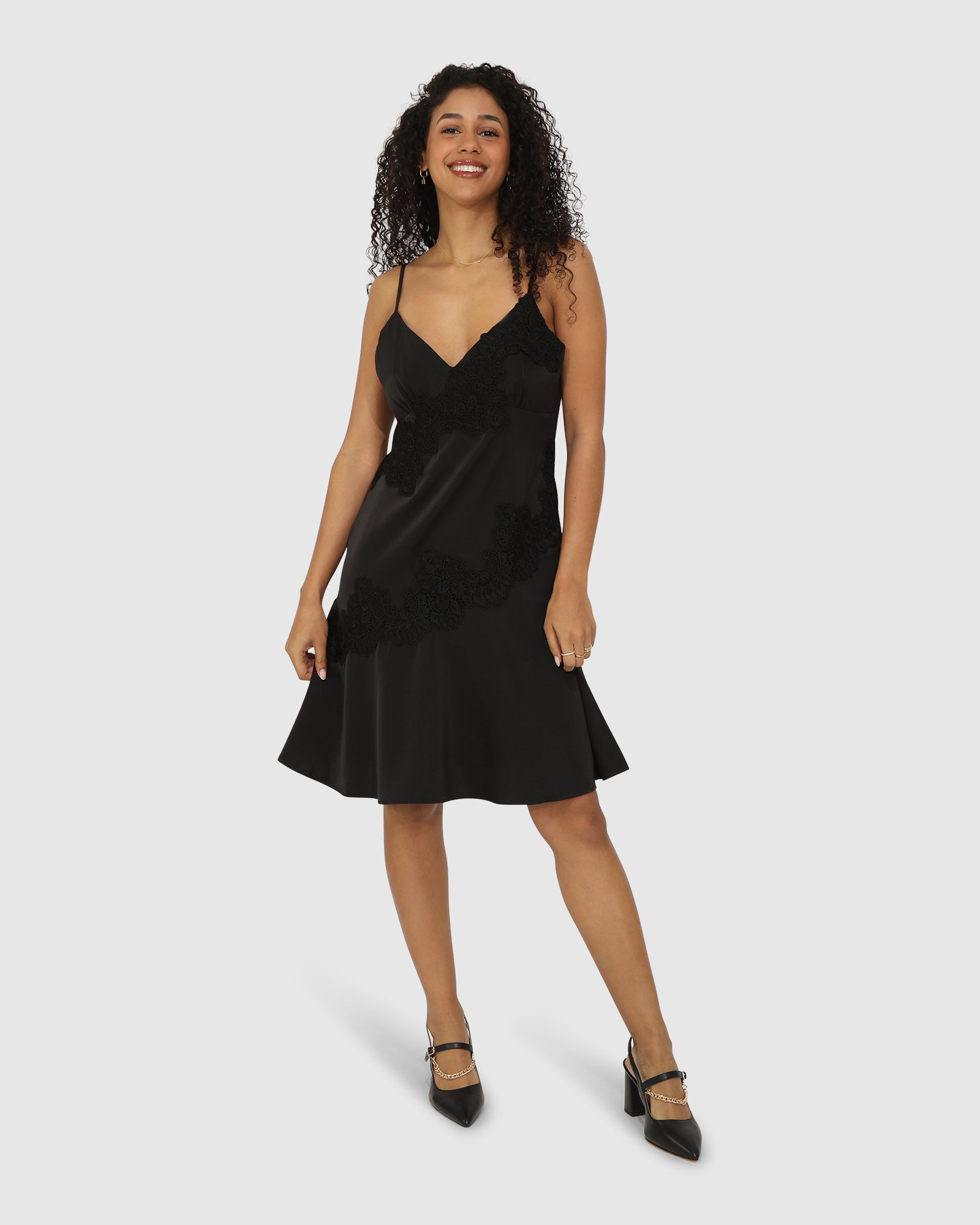 Women | Real Love Slip Dress | Black