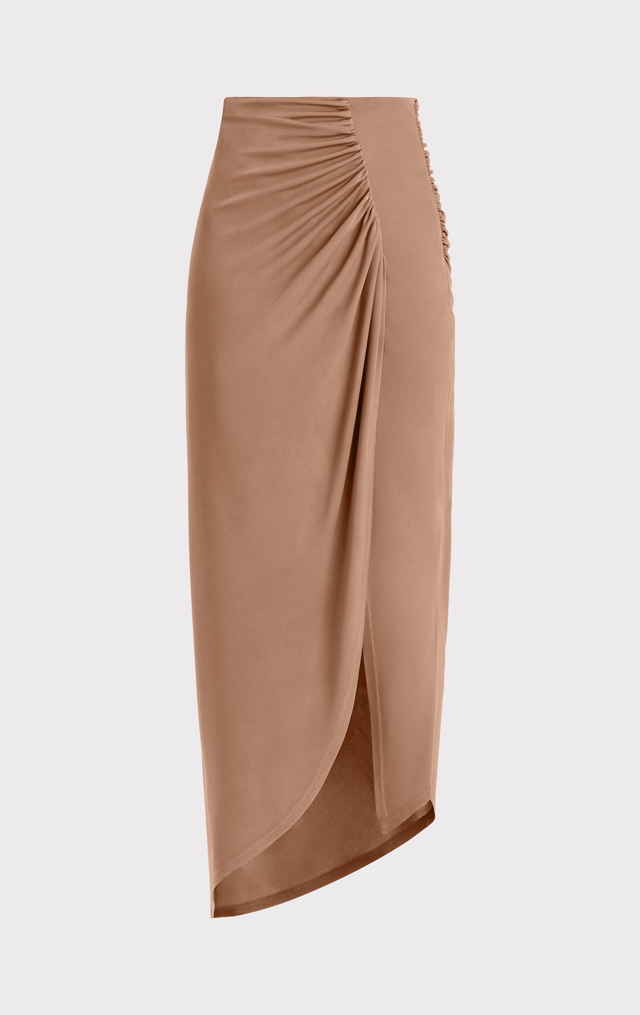 Ruched Jersey Midi Skirt | Toffee