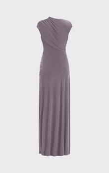 Ruched Matte Jersey Draped Gown | Iron