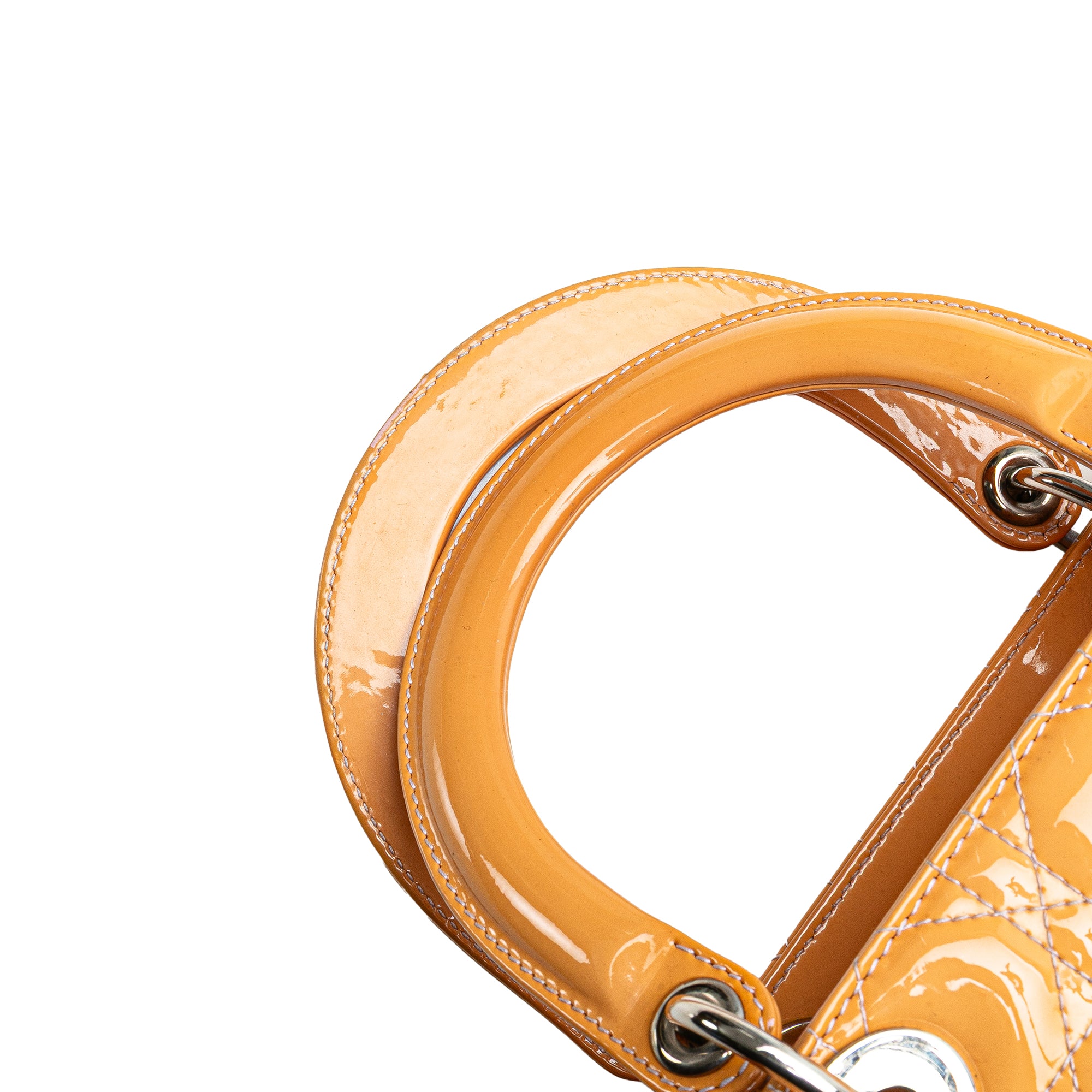 Dior | Pre-Owned Large Patent Cannage Lady | Beige