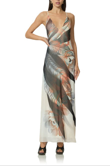 Romy Dress | Noir Leaf Lotus