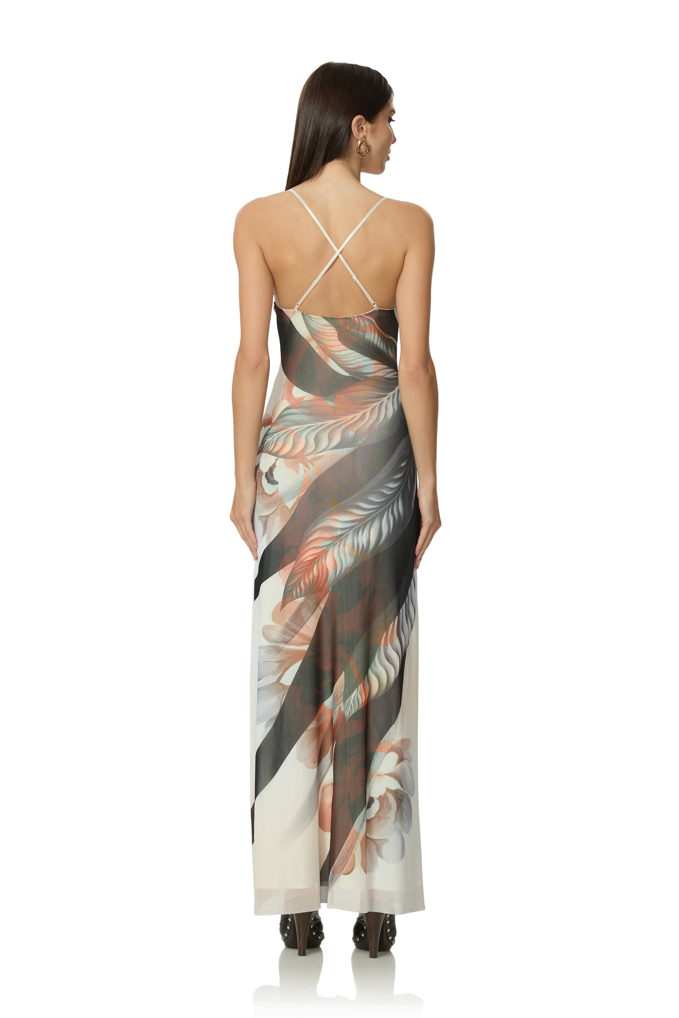 Romy Dress | Noir Leaf Lotus