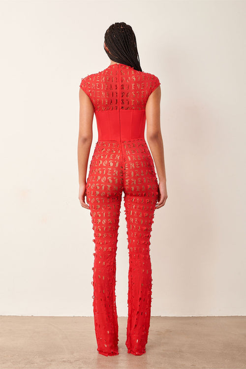 Womens | Rossi Jumpsuit | Red
