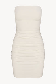 RUCHED TUBE MINI DRESS - ETERNE