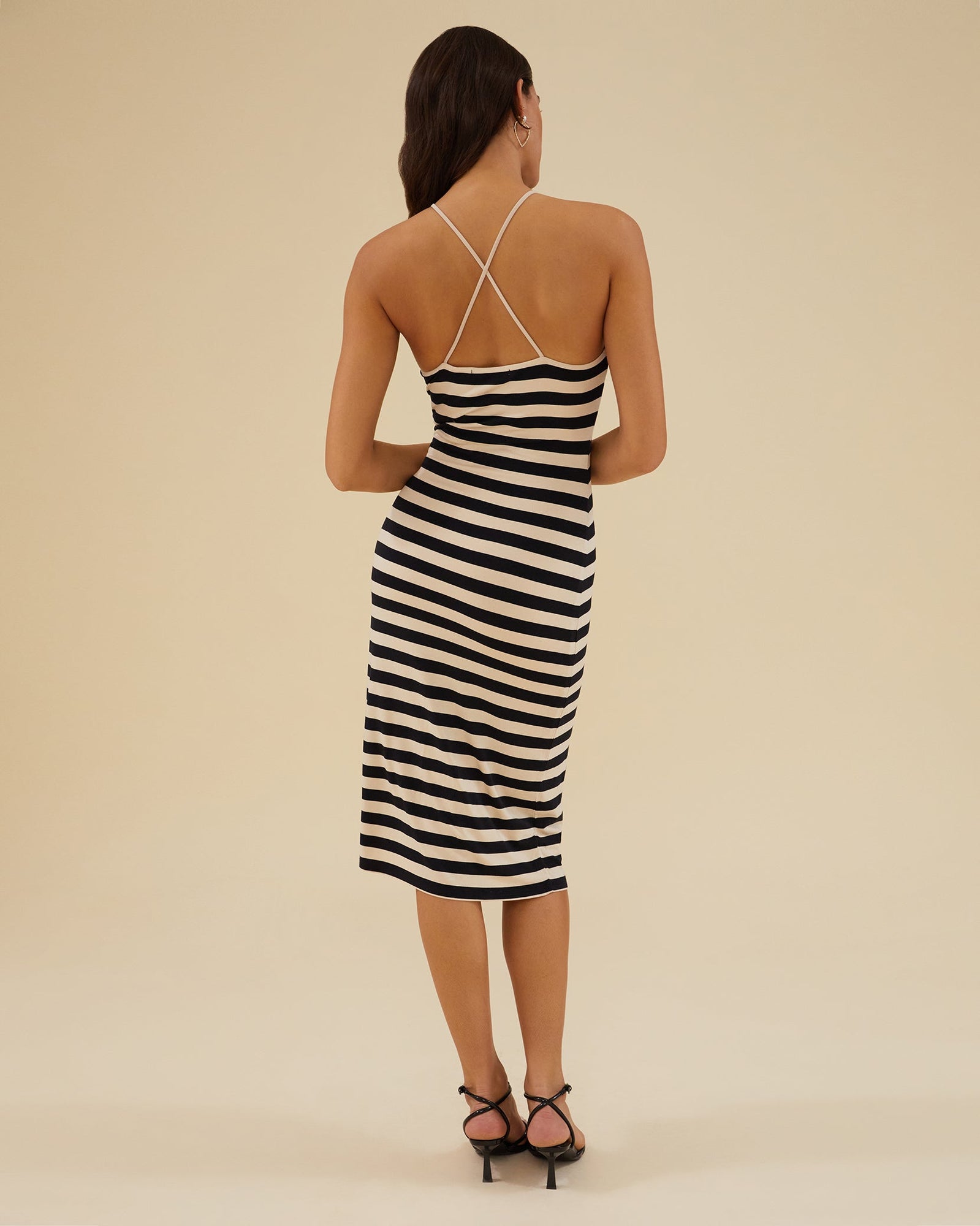 Nude/Black Stripe