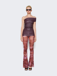 Women | Rick Owens | Athena Leather Tank Top | Amethyst