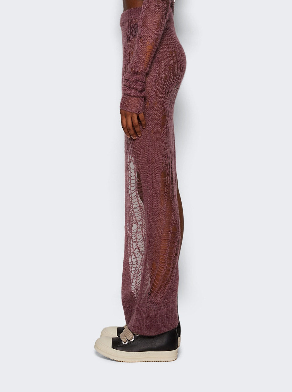 Women | Rick Owens | Spider Distressed Maxi Skirt | Thulian