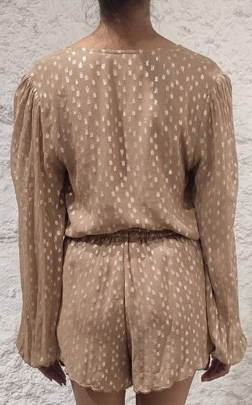 Rococo Sand | Aria Tan Bodysuit | Tan