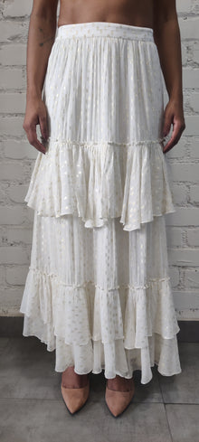 Rococo Sand | Aine Long Skirt | White