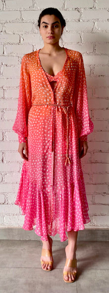 Rococo Sand | Blaire Cape Shawl | Orange/Pink Ombre