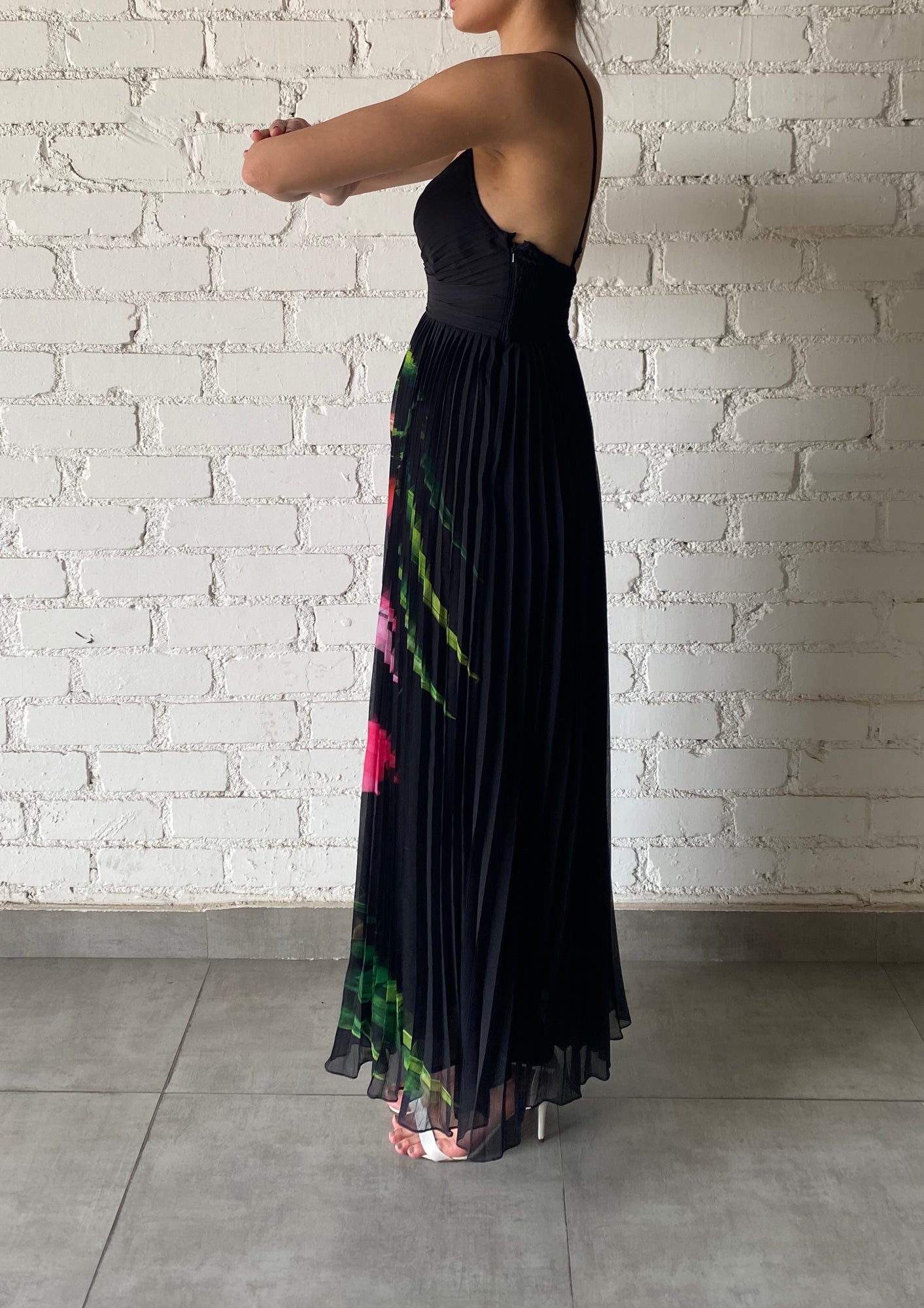 Rococo Sand | Bryn Pleated Dress | Black