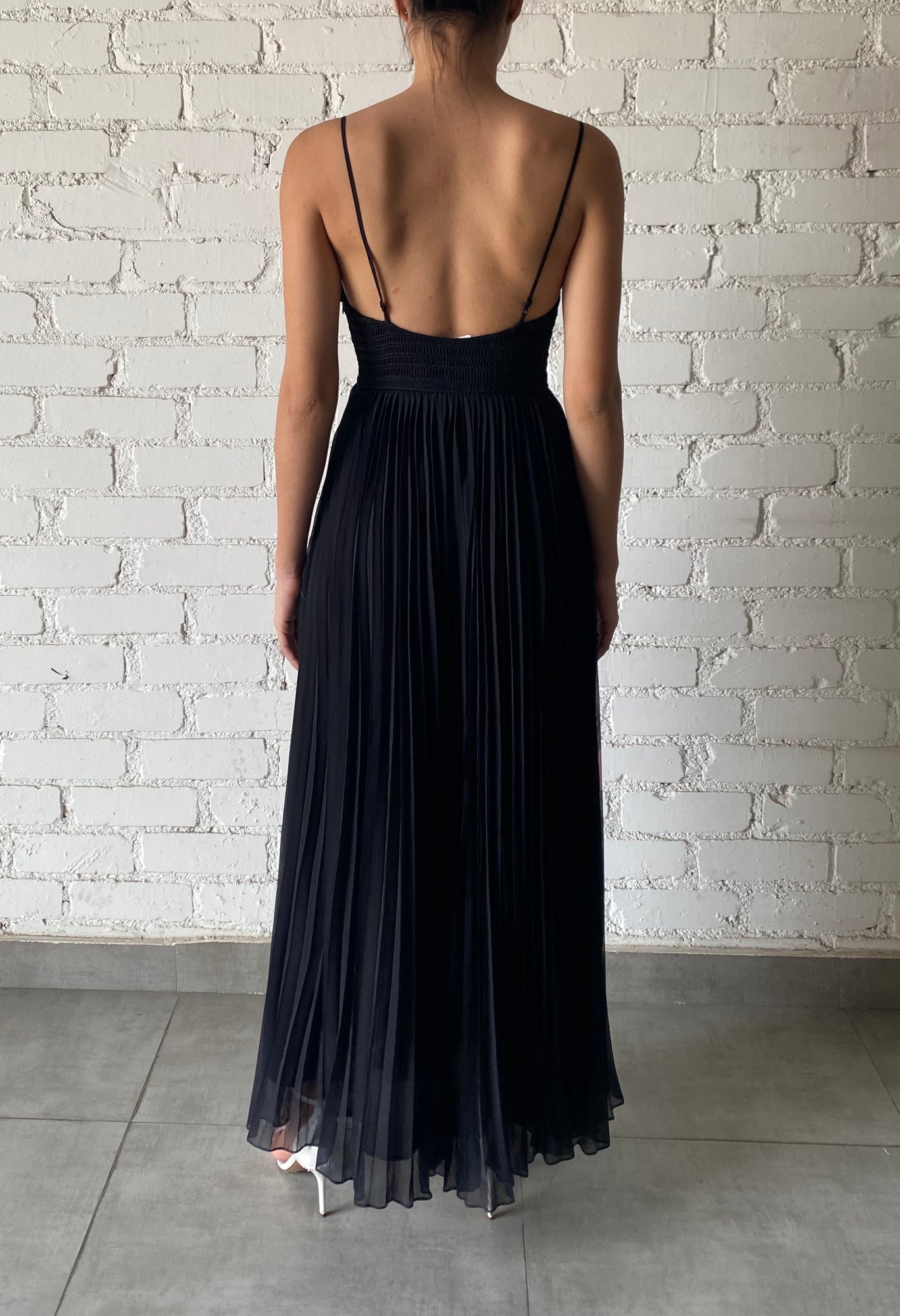 Rococo Sand | Bryn Pleated Dress | Black