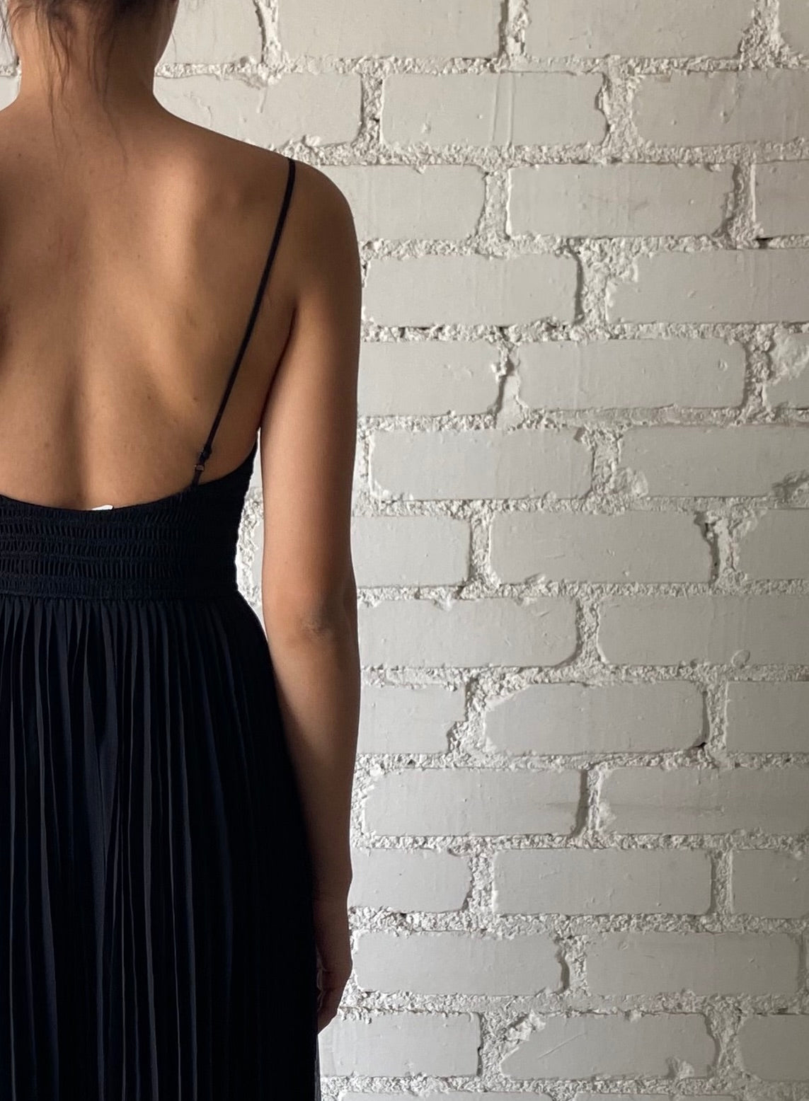 Rococo Sand | Bryn Pleated Dress | Black