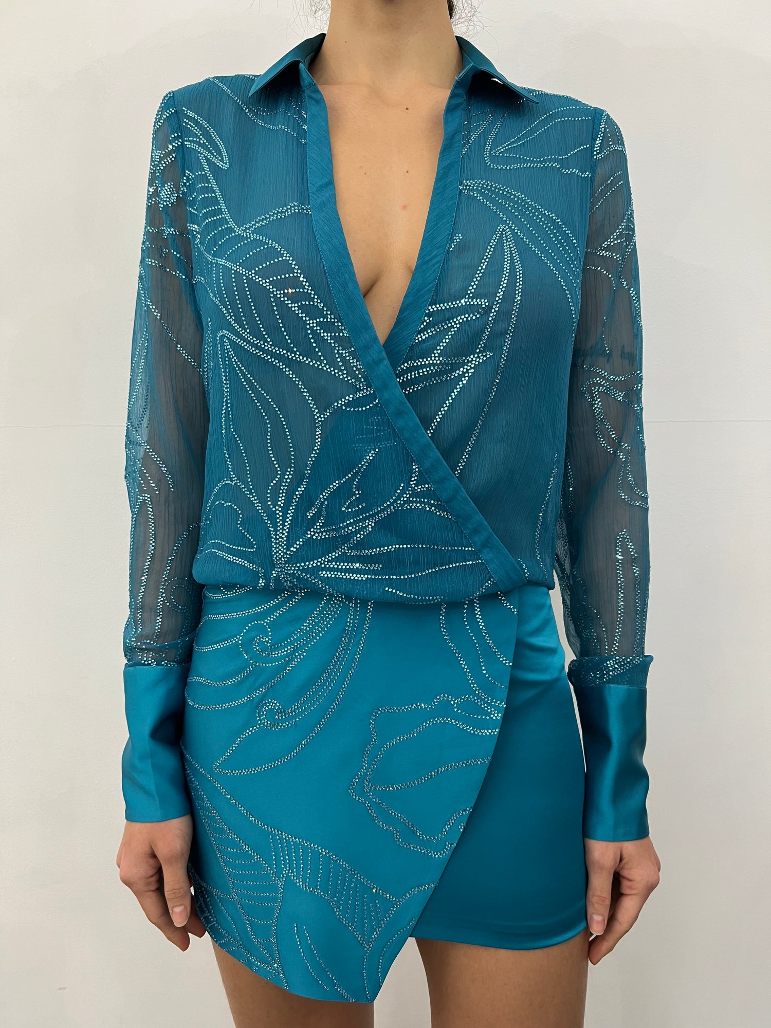 Rococo Sand | Cari Shirt Dress | Teal