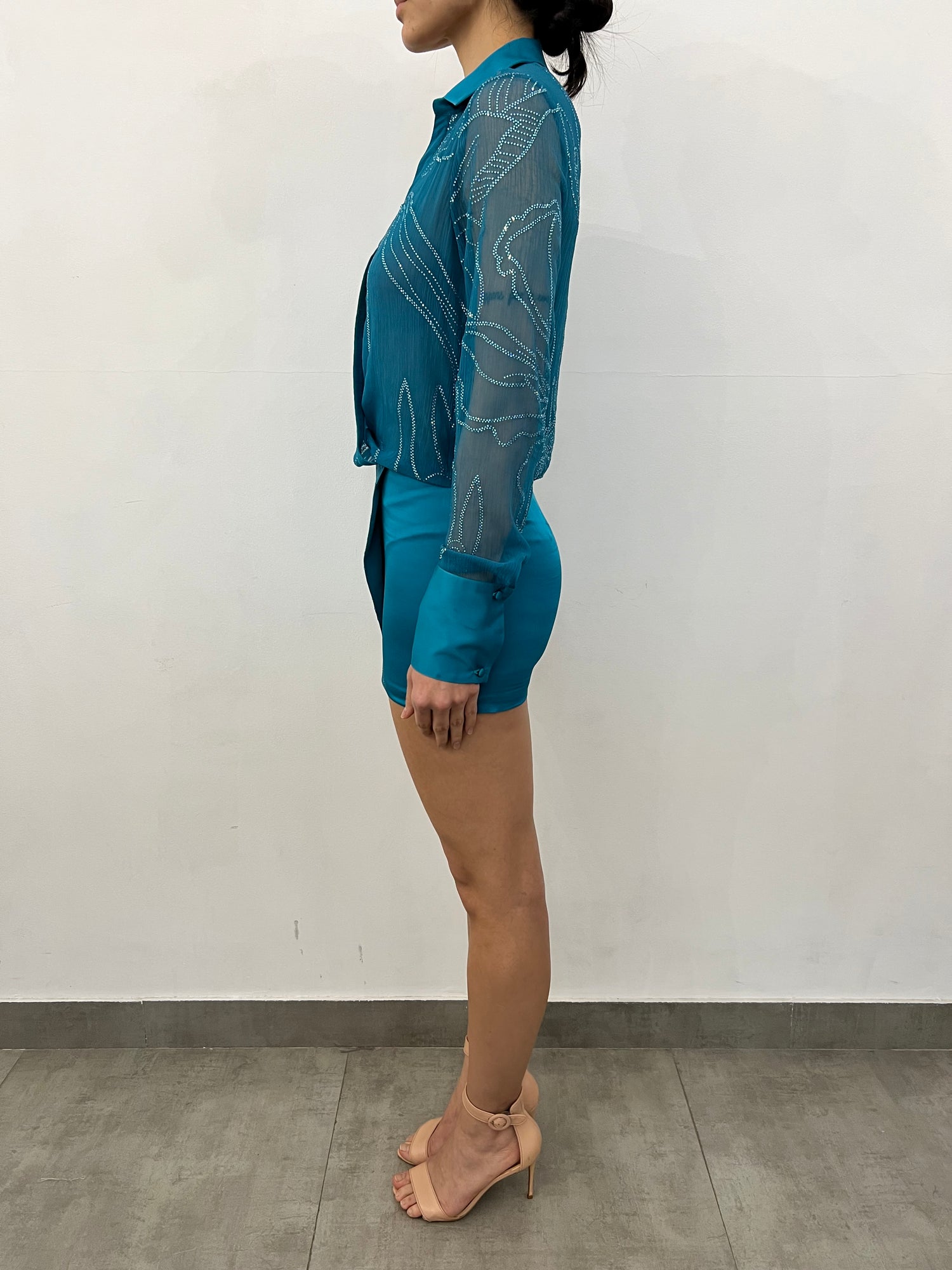 Rococo Sand | Cari Shirt Dress | Teal