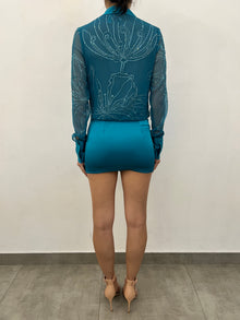 Rococo Sand | Cari Shirt Dress | Teal