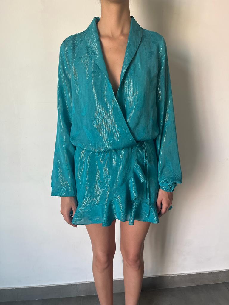 Rococo Sand | Cari Short Dress | Teal