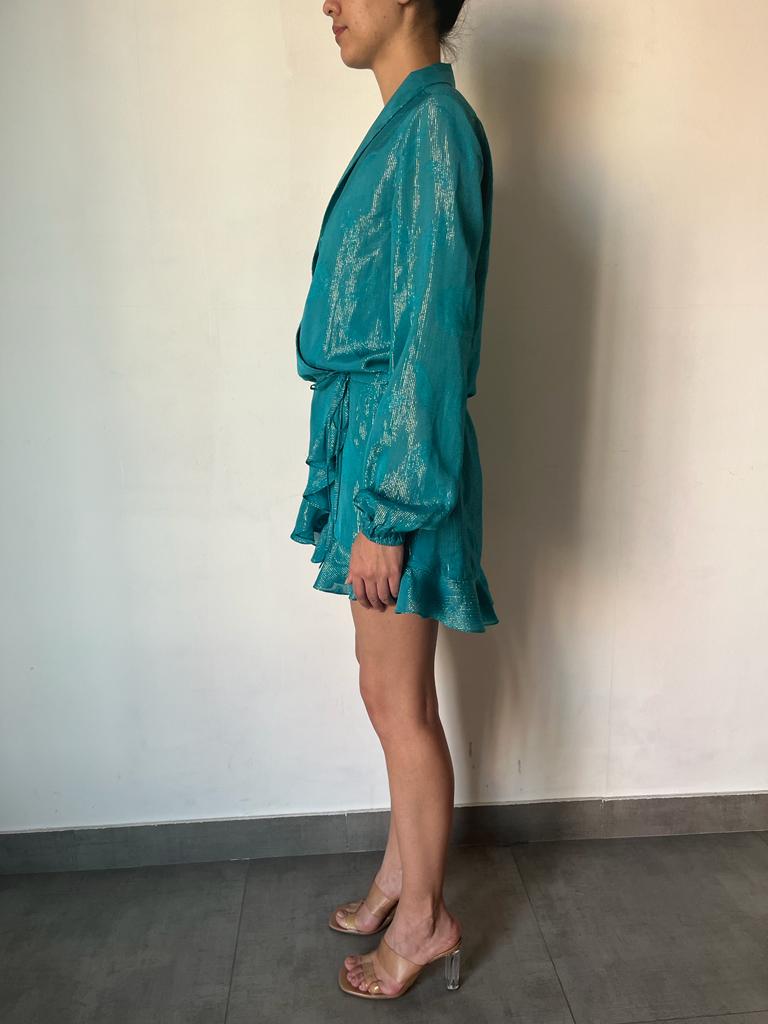 Rococo Sand | Cari Short Dress | Teal