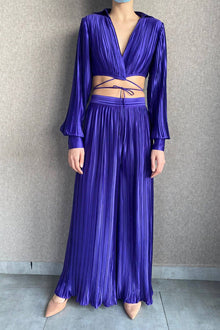 Polyester Satin Pants | Purple