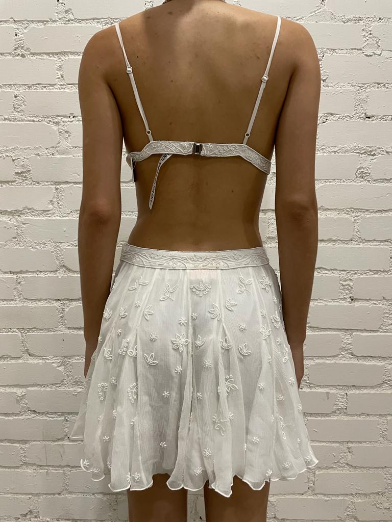 Rococo Sand | Celia Mini Skirt | White