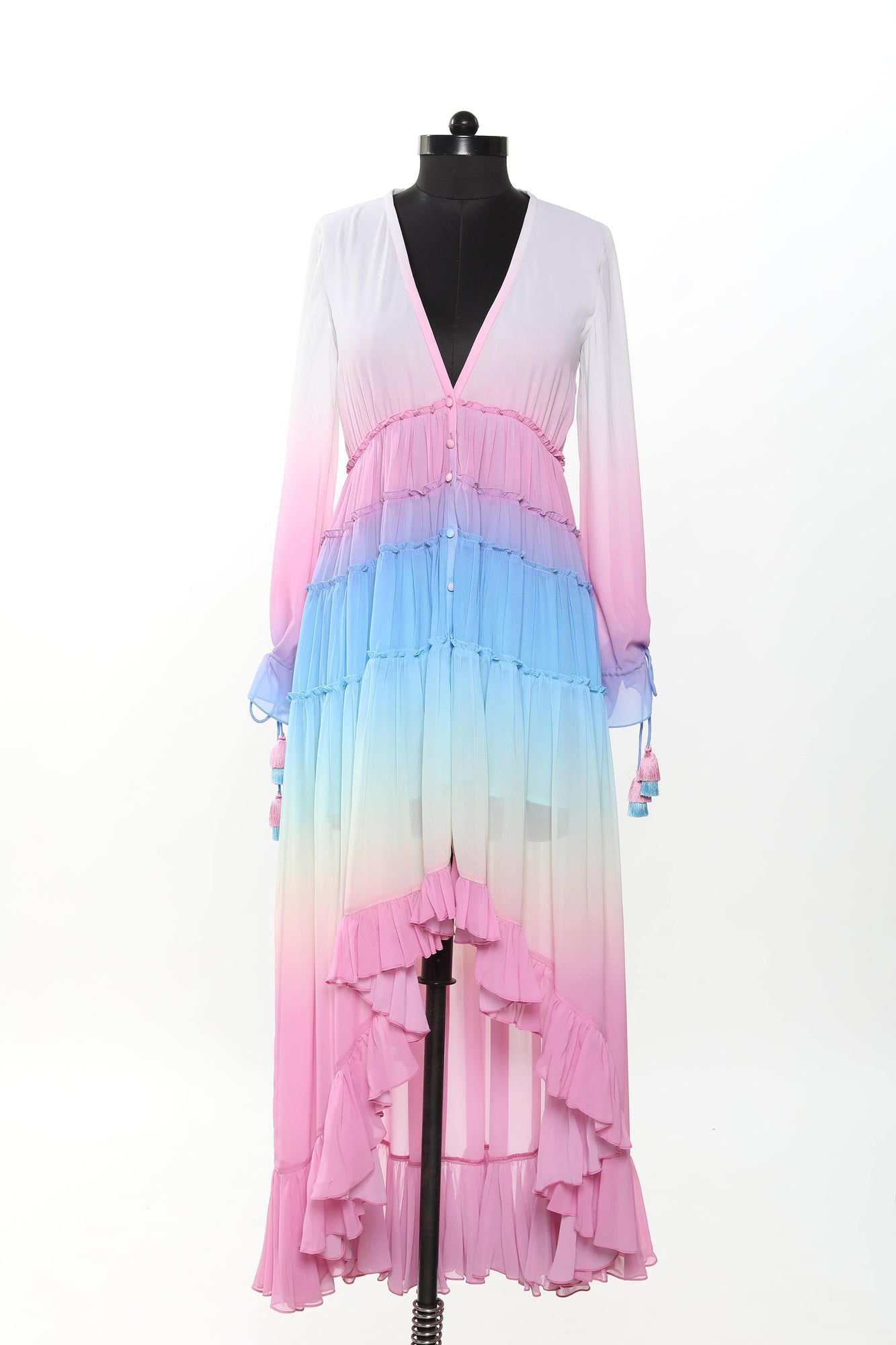 Rococo Sand | Ciel High Low Dress | Pink/White
