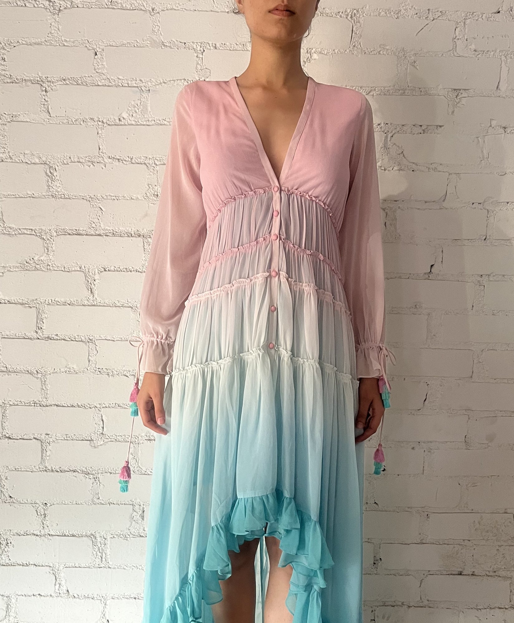 Rococo Sand | Ciel Highlow Dress | Blue/Pink