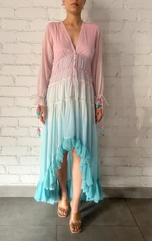 Rococo Sand | Ciel Highlow Dress | Blue/Pink