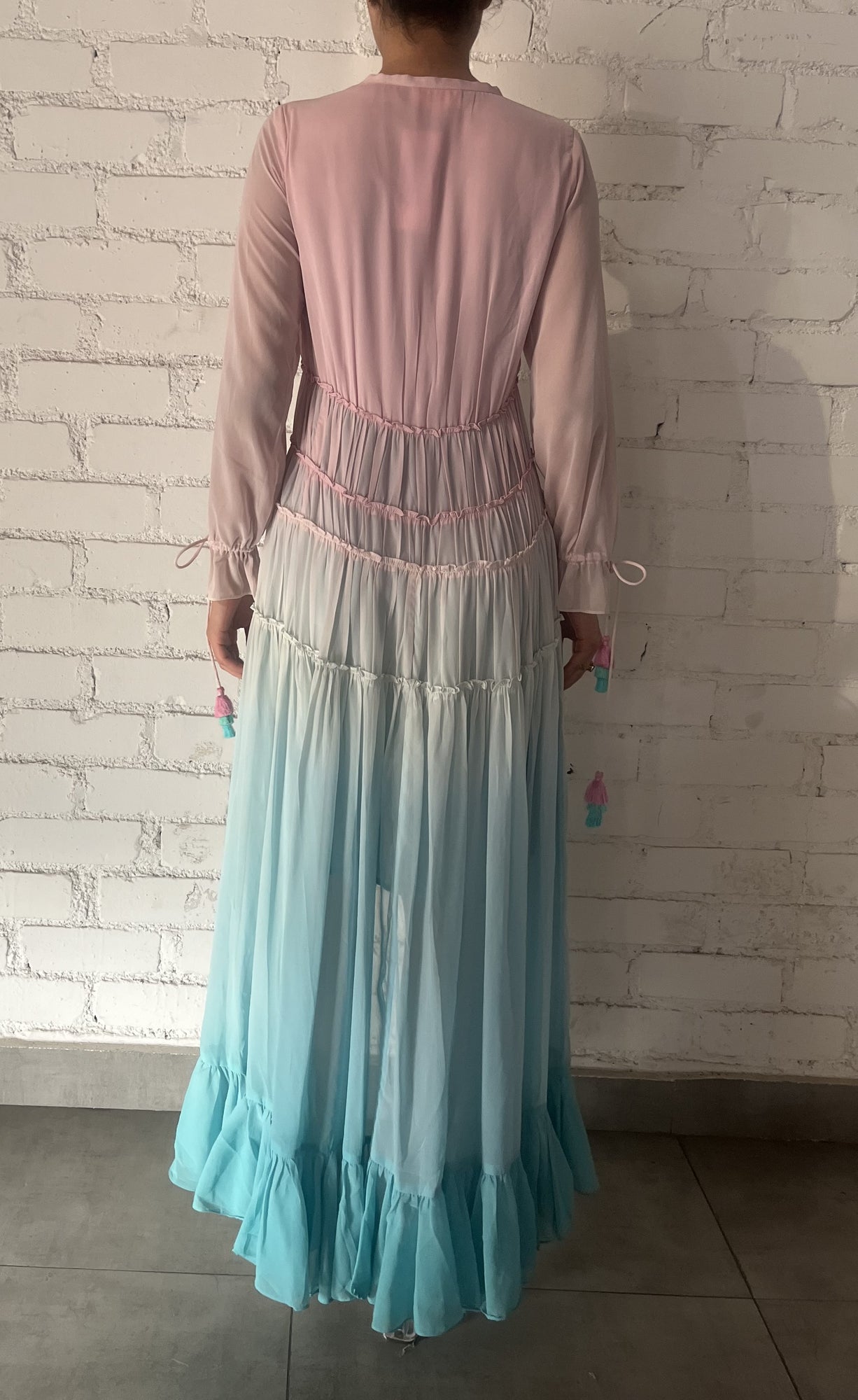 Rococo Sand | Ciel Highlow Dress | Blue/Pink
