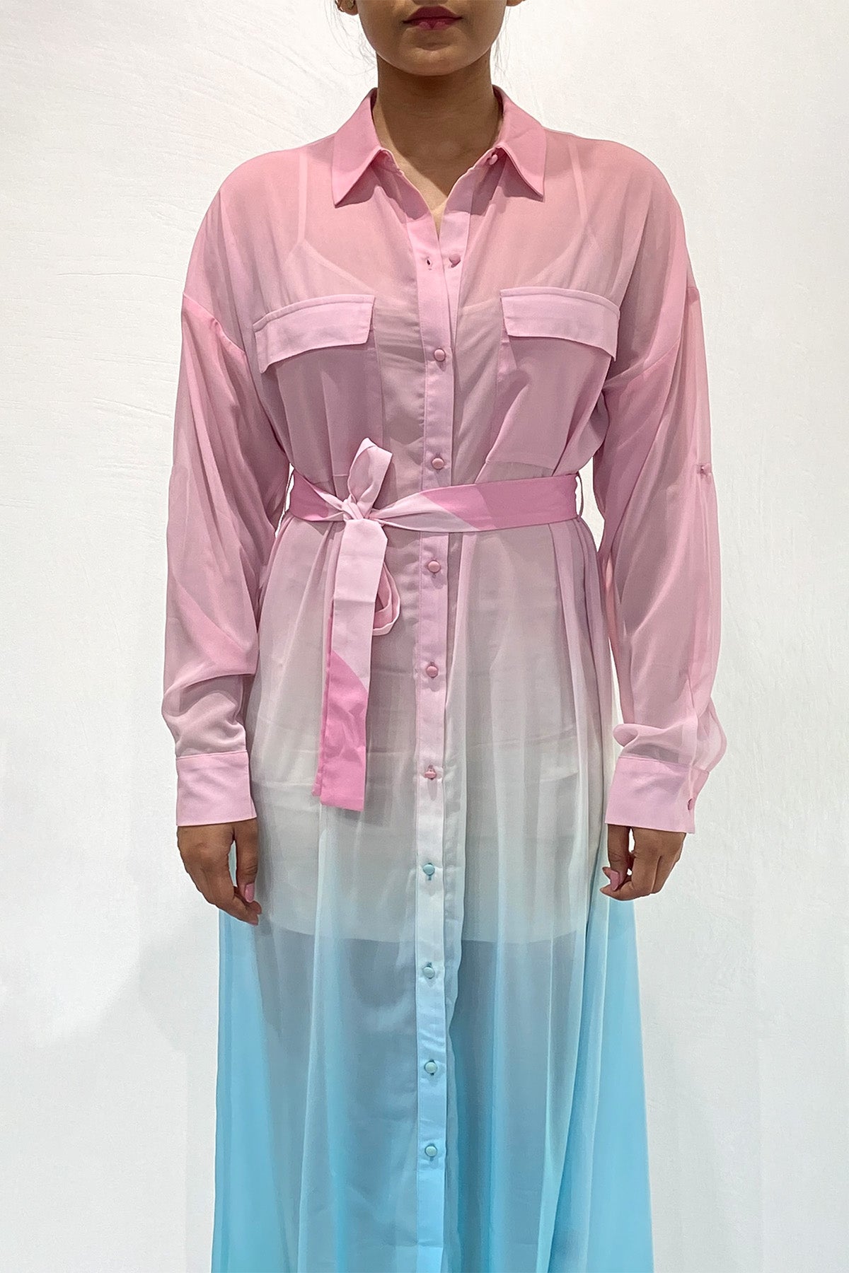 Long Dress | Pink/Blue