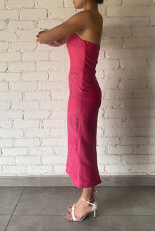 Rococo Sand | Strapless Midi Dress | Pink
