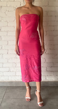 Rococo Sand | Strapless Midi Dress | Pink