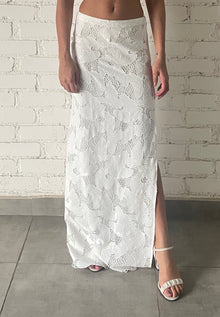 Rococo Sand | Coco Long Lace Skirt | White