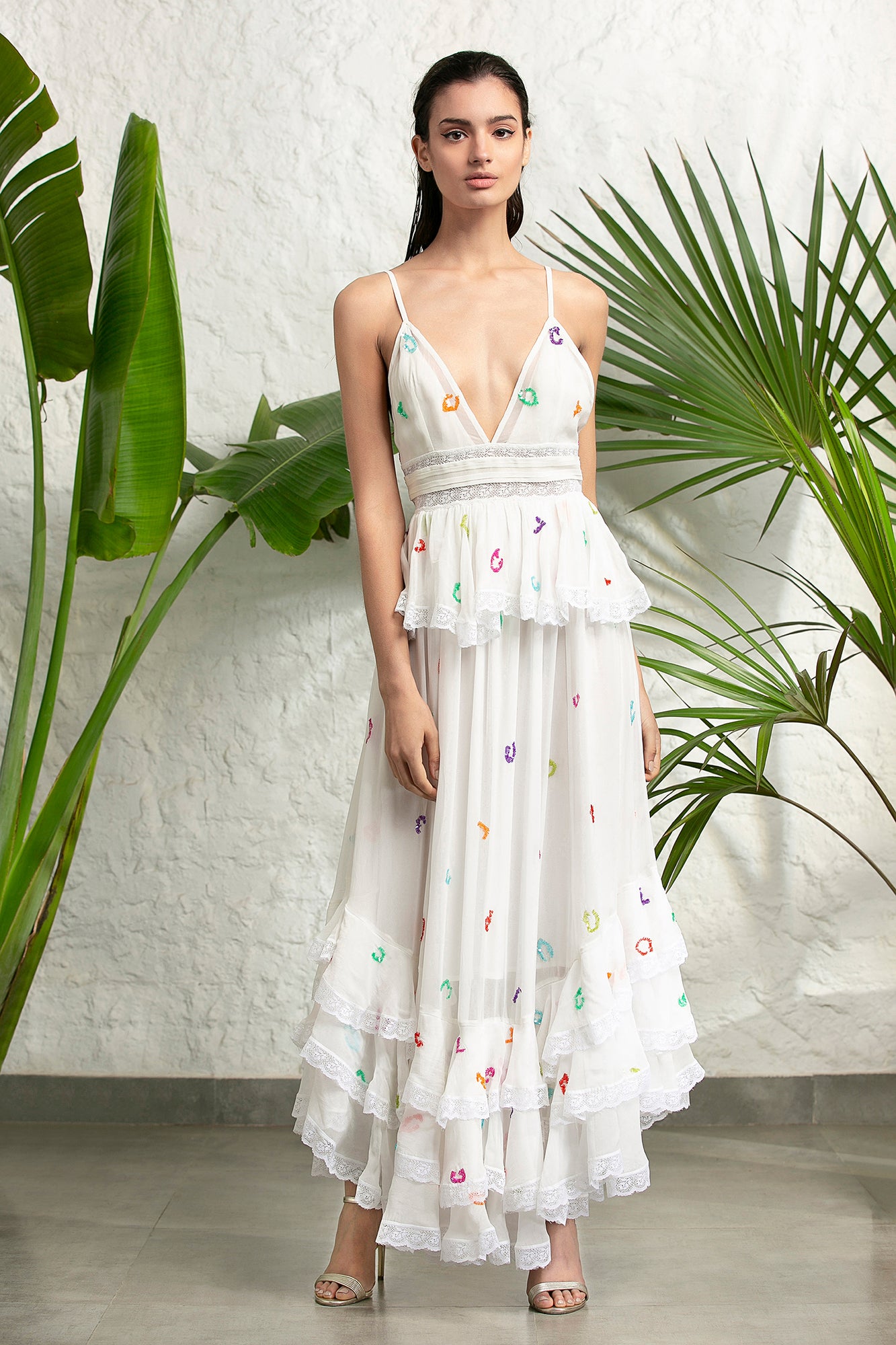 Rococo Sand | Dara Long Dress | Off-White