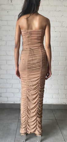 Rococo Sand | Dream Sweetheart-Neck Sleeveless Maxi Dress | Nude