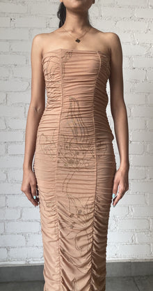 Rococo Sand | Dream Sweetheart-Neck Sleeveless Maxi Dress | Nude