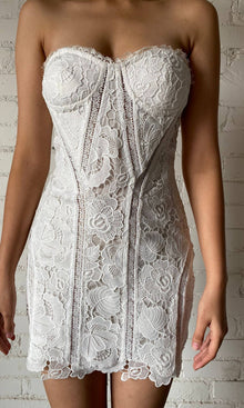 Womens | Eliza Polyester Lace Short Dress | White