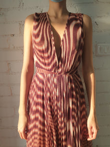 Rococo Sand | Fauve V-Neck Long Dress | Brown