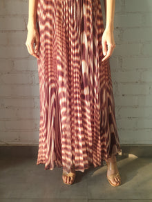 Rococo Sand | Fauve V-Neck Long Dress | Brown